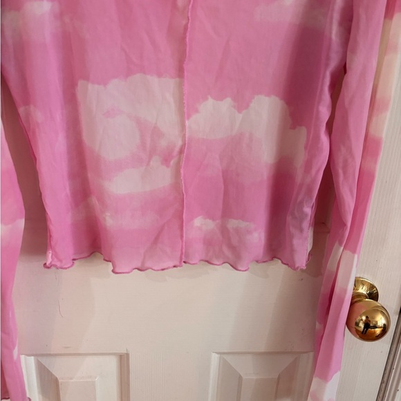 Forever 21 Pink Cloud Print Blouse - Picture 5 of 5